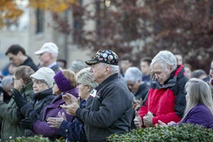 Veteran at Sunrise Service 